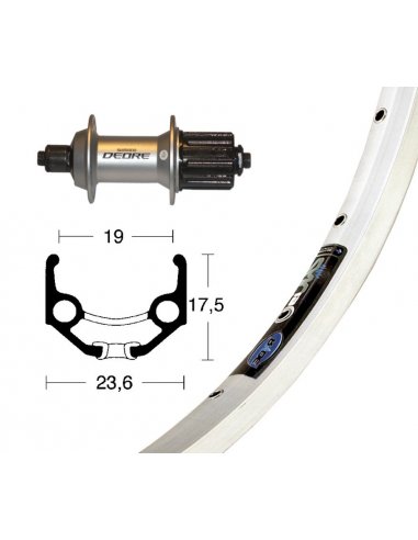 RUEDA TRASERA 28x1.75 WINORA RIGIDA...