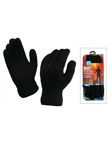 GUANTES HEAT² HOMBRE NEGRO, TALLA ÚNICA