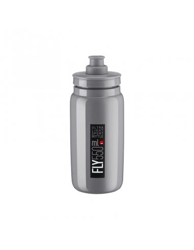 BIDON ELITE FLY GRIS LOGO NEGRO 550 ml