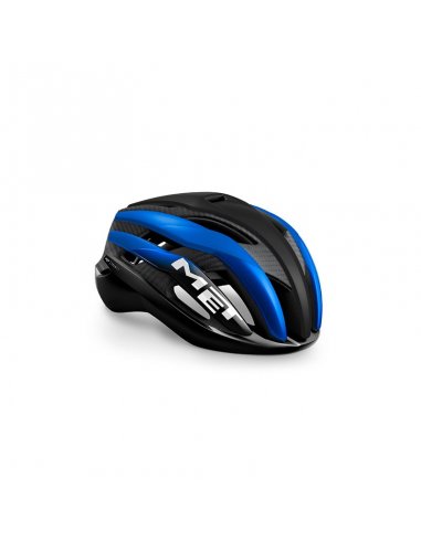 CASCO MET TRENTA 3K CARBON NEGRO/AZUL...