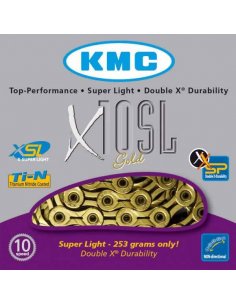 Cadena Kmc X10 SL Gold 10v