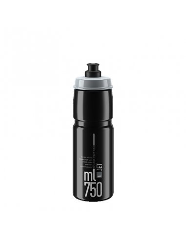 Bidon Elite Jet 750 Ml Negro Logo Gris