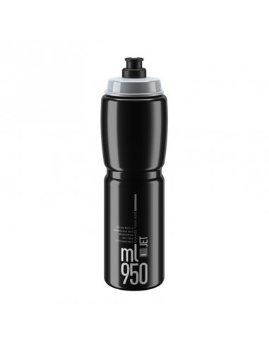 Bidon Elite Jet 950 Ml Negro Logo Gris