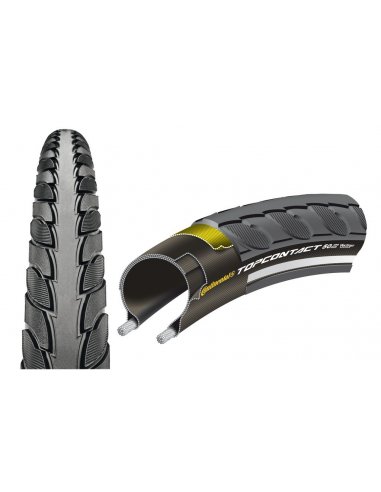 Pneu Continental Ride Tour 700x42C - Noir Avec Bande Réfléchissante - Neuf - Réf 42-622